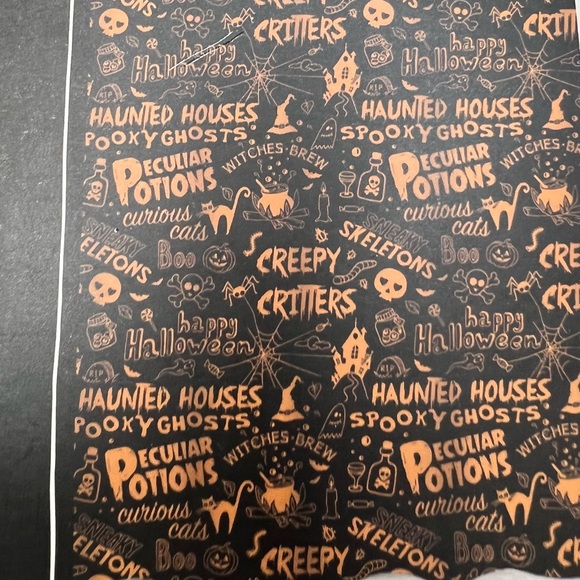 Halloween It’s Spooky Season Fabric Shower Curtain Metal Hooks Black Orange - Picture 10 of 11